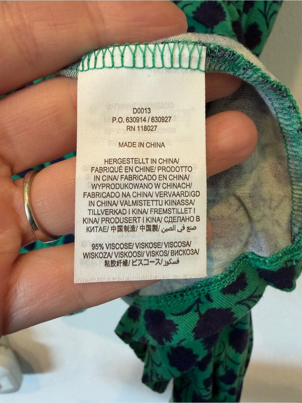 Boden Evelyn Jersey Midi Dress Sapling Leafy Bud Green Navy Floral Pockets Sz 8 - Picture 5 of 11